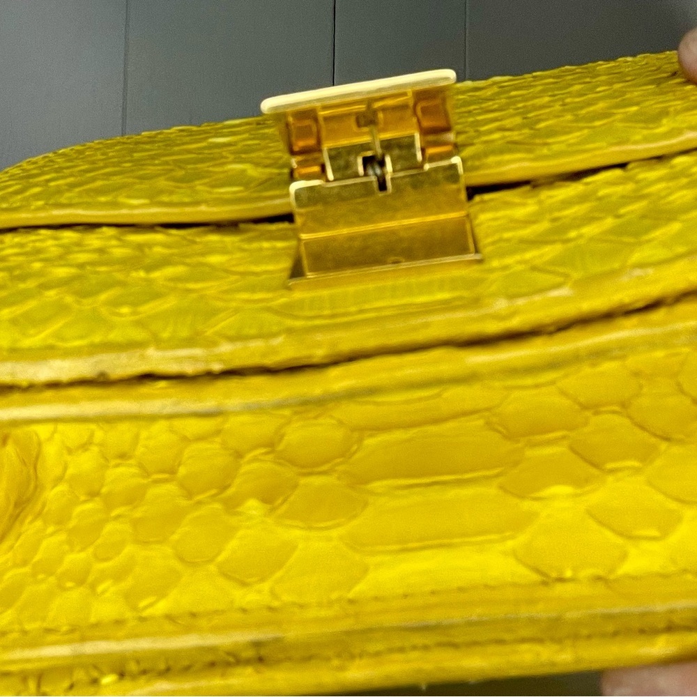 Celine Classic Box Bag Yellow Python Crossbody - image 5